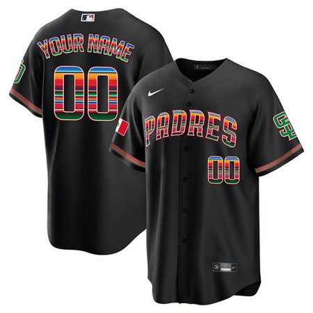 San Diego Padres Mexico Cool Base Black Limited Custom Men's Jersey